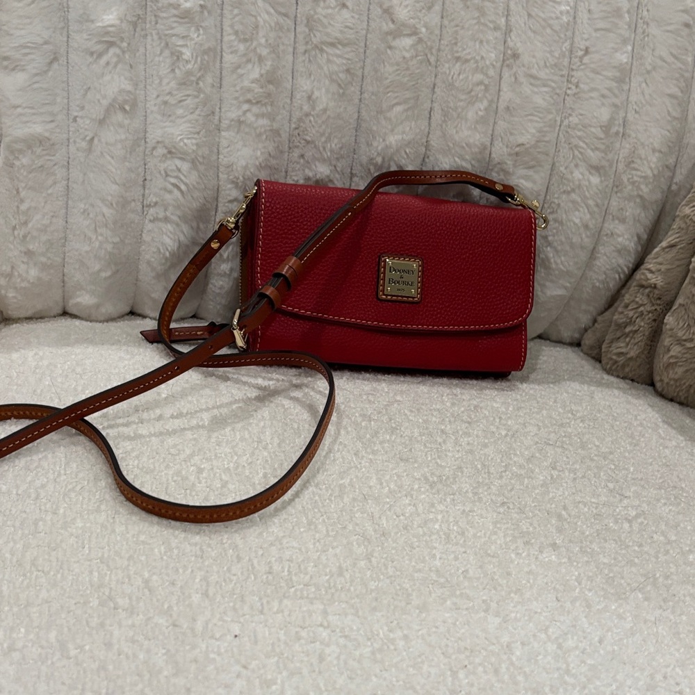 Dooney & Bourke Red and Brown Crossbody Bag
